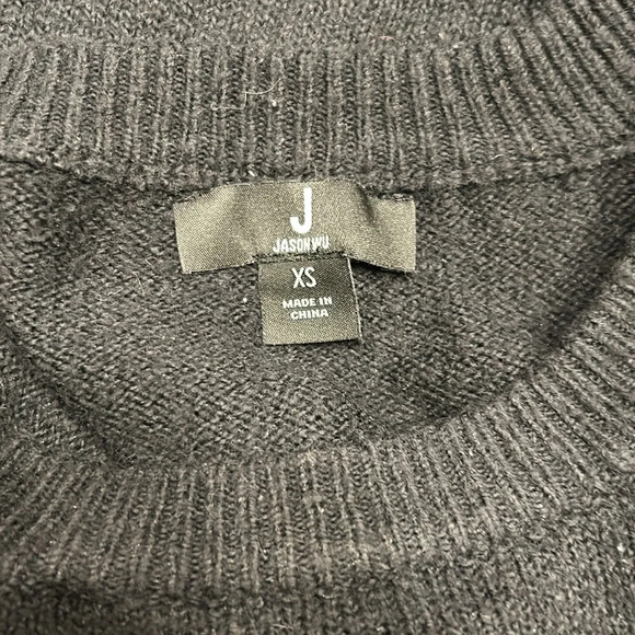 J Jason Wu Cutout Black Crewneck Sweater, Sz XS, Cotton Blend - Picture 7 of 8